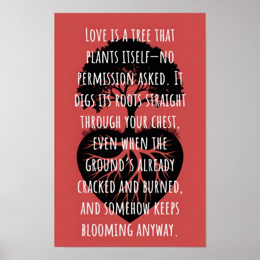 Liebe ist ein Baum Poster (Vorne)