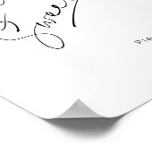 Liebe ist ein Brautparty für Kalligrafie Poster (Ecke)