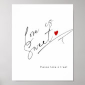 Liebe ist ein Brautparty für Kalligrafie Poster (Vorne)