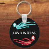 Liebe ist ein echtes Skelett Schlüsselanhänger (Vorderseite)