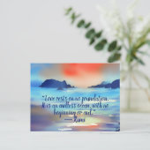 Liebe ist ein endloses Meereswasser Postkarte (Stehend Vorderseite)