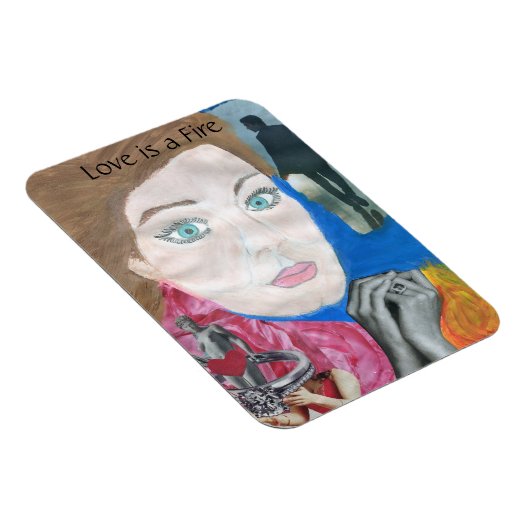 Liebe ist ein Fire Pop Art Magnet (Rechte Seite)