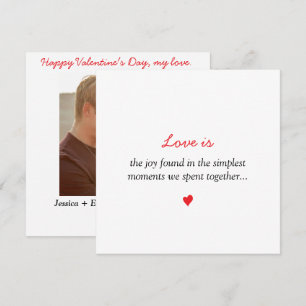 Liebe ist.. Ein Foto Paar Valentinstag  Feiertagskarte