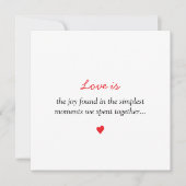 Liebe ist..|Ein Foto - Valentinstag Feiertagskarte (Vorderseite)