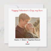 Liebe ist..|Ein Foto - Valentinstag Feiertagskarte (Rückseite)