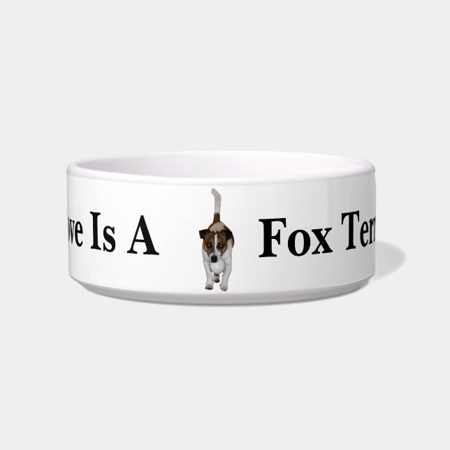 Liebe ist ein Fox Terrier, Keramik Pet Napf (Vorderseite)