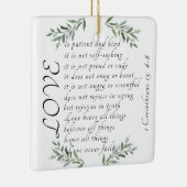 Liebe ist ein freundliches Weihnachtsgeschenk Keramikornament (Rechts)