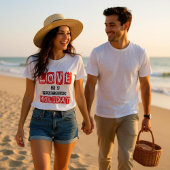 Liebe ist ein ganzjährig erscheinendes rotes Schwa T-Shirt