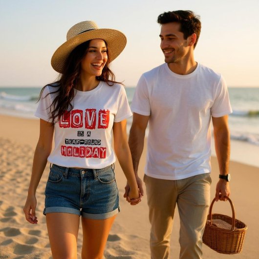 Liebe ist ein ganzjährig erscheinendes rotes Schwa T-Shirt