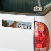 Liebe ist ein goldener Retriever Autoaufkleber (Auf Lkw)