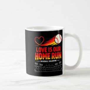 Liebe ist ein Homerun lustiges Baseball Valentinst Kaffeetasse