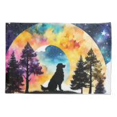 Liebe ist ein Hund, der für Sie gewartet wird Kissenbezug (Rückseite-Links)