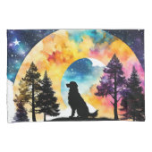 Liebe ist ein Hund, der für Sie gewartet wird Kissenbezug (Vorderseite-Rechts)