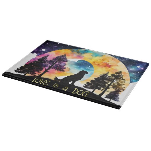 Liebe ist ein Hund, der für Sie gewartet wird *Per Schneidebrett (Ecke)