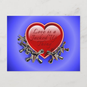 Liebe ist ein "Jacked-up-Sache" - Valentine Feiertagspostkarte