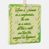 Liebe ist ein Kompromiss Keramikornament (Rechts)