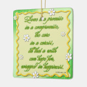 Liebe ist ein Kompromiss Keramikornament (Links)