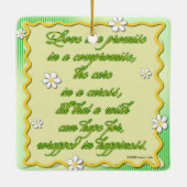 Liebe ist ein Kompromiss Keramikornament (Rückseite)