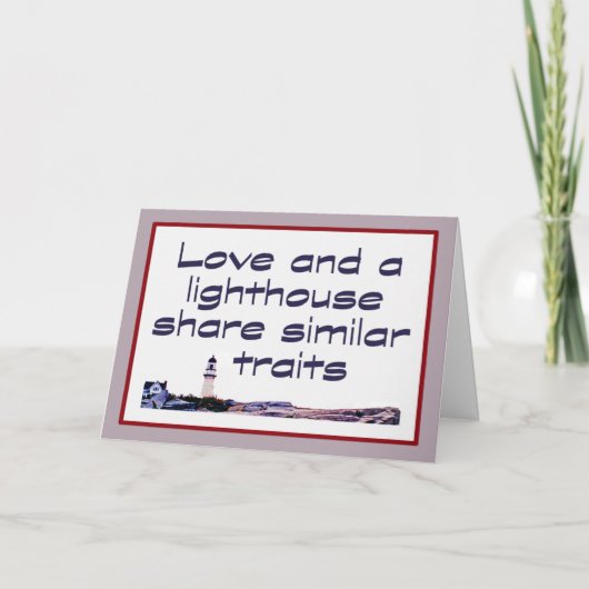 Liebe ist ein Leuchtturm. Dankeskarte (Vorderseite)