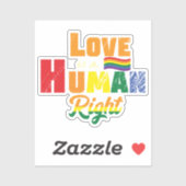 Liebe ist ein Menschenrecht | LGBTQ | Stolz | Rege Aufkleber (Blatt)