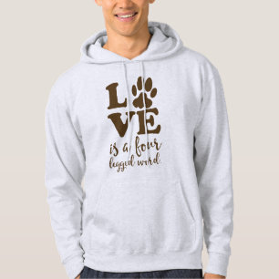 Liebe ist ein mit Beinen versehener Tier-Liebhaber Hoodie