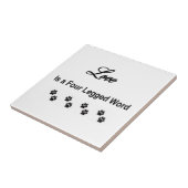 Liebe ist ein mit Beinen versehenes Wort vier Fliese (Seite)