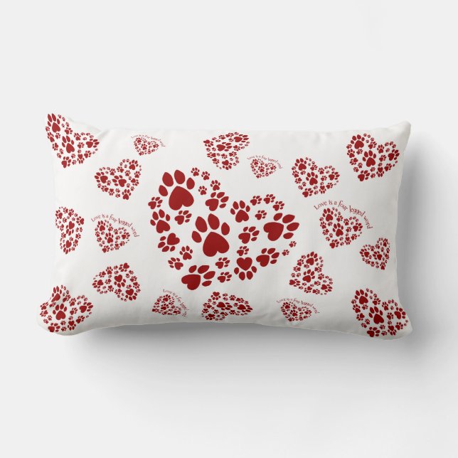 Liebe ist ein mit Beinen versehenes Wort vier Lendenkissen (Vorderseite)