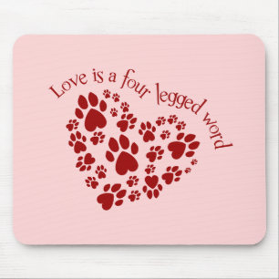 Liebe ist ein mit Beinen versehenes Wort vier Mousepad