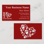 Liebe ist ein mit Beinen versehenes Wort vier Visitenkarte (Vorne/Hinten)