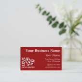 Liebe ist ein mit Beinen versehenes Wort vier Visitenkarte (Stehend Vorderseite)