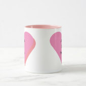 Liebe ist ein nettes Zitat rosa Herz schwarzes Mon Tasse (Zentrum)