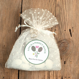 Liebe ist ein perfektes Match Tennis Brautparty Ge Runder Aufkleber