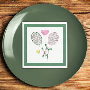 Liebe ist ein perfektes Match Tennis Sportarten Serviette