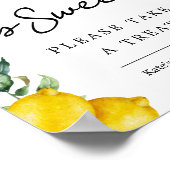 Liebe ist ein Plakatzeichen für Zitronen Poster (Ecke)