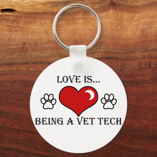 Liebe ist ein Schlüsselanhänger für Tierärzte (Vorderseite)