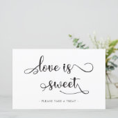 Liebe ist ein süßer schwarzer Desserttisch Hochzei (Stehend Vorderseite)