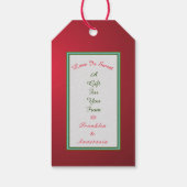 Liebe ist ein süßes Geschenk für dich rot Geschenkanhänger (Rückseite)