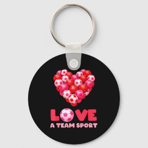 Liebe ist ein Teamsport Lustiges Soccer Valentinsd Schlüsselanhänger