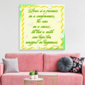 Liebe ist ein Versprechen Leinwanddruck (Insitu (Wohnzimmer))