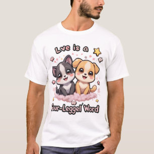 Liebe ist ein vierbeiniger Word T - Shirt Niedlich