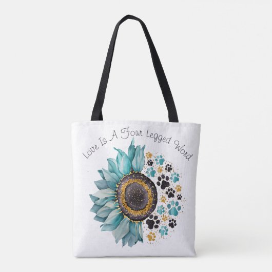 Liebe ist ein vierbeiniges Wort, Hund Lover, Hunde Tasche (Rückseite)