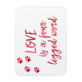 Liebe ist ein vierbeiniges Wort - Niedliches Dog Z Magnet (Vertikal)