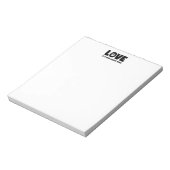 Liebe ist ein vierbeiniges Wort Notizblock (Rotiert)