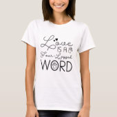 Liebe ist ein vierbeiniges Wort T-Shirt (Vorderseite)
