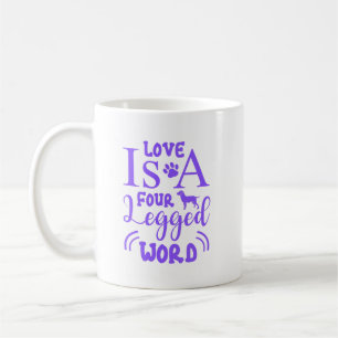 Liebe ist ein Vierbeiniges Wort Tasse – Herz erwär