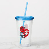 Liebe ist ein vierbeiniges Wort.w Acryltrinkbecher (Rückseite)