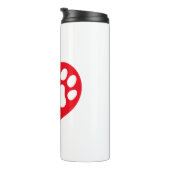 Liebe ist ein vierbeiniges Wort.w Thermosbecher (Nach rechts gedreht)