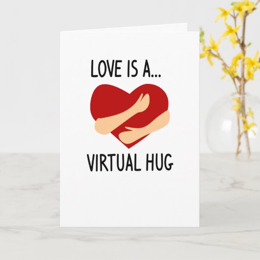 Liebe ist ein Virtual Hug Karte (Gelbe Blume)