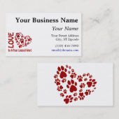 Liebe ist ein Wort mit 4 Buchstaben Visitenkarte (Vorne/Hinten)