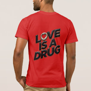 Liebe ist eine Droge 3D Chrome Heart Y2K Streetwea T-Shirt